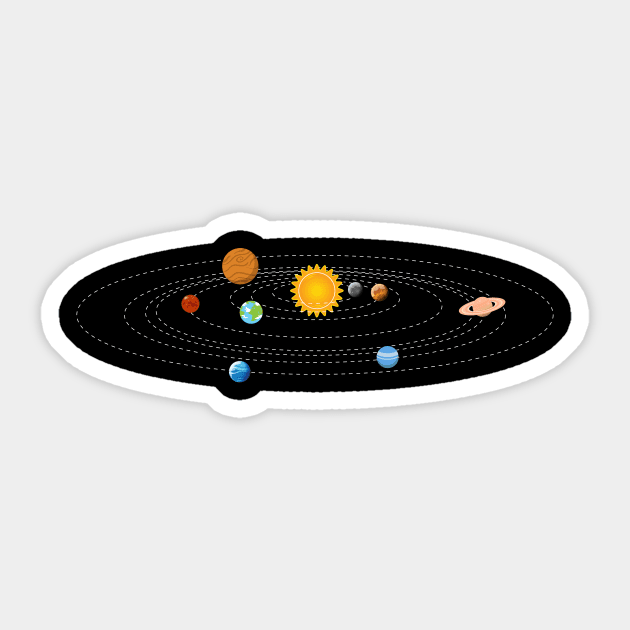 Solar System Planets Sticker by vladocar